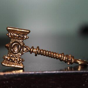 New Brass Thor's Hammer Keychain Pendant Unisex